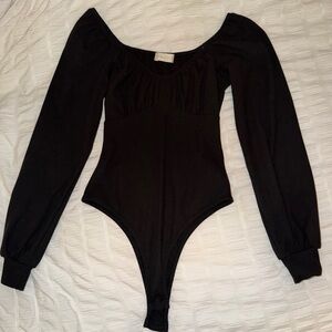 Altar'd State Black Long Sleeve Bodysuit